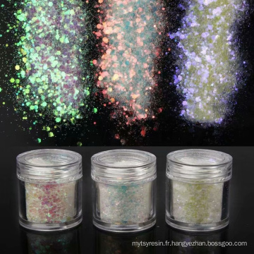 Cosmétique Opale mélangée Chunky Glitter Powder Flakes for Nail Rinkin, Cosmetic, Feed Shadow